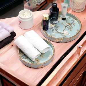 Bandejas DE SERVICIO DE MADERA MDF hechas a mano personalizadas al por mayor bandejas de cocina comedor decorativas de resina recubiertas de esmalte en tamaños de 7x7 9x9 pulgadas - Product Image 4