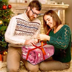 Manta de Estilo Americano de Punto Sólido, Personalizada, de Otoño/Invierno, Transpirable, 100% Poliéster Plateado de Supervivencia de Emergencia al por Mayor - Product Image 4