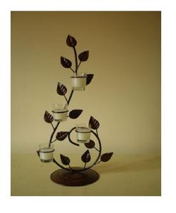 2024 bougeoir en métal design tendance avec bougeoir en forme de feuille insérer le porte-verre au meilleur prix disponible - Product Image 1