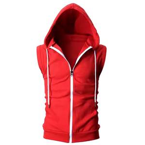Sudaderas con capucha con logotipo personalizado Oem 2024, camiseta sin mangas deportiva con capucha, entrenamiento de gimnasio, sudaderas con capucha sin mangas sostenibles para hombres - Product Image 5