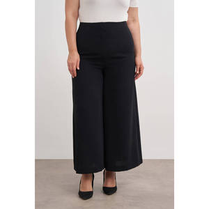 Black Comfortable Wide Leg Trousers <b>Skirt</b> - Product Image 2