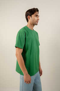 Men's Custom 100% Heavyweight Cotton T-Shirt High Quality Plus Size Oversized Tee Printed and Embroidered Plain Design - Product Image 3