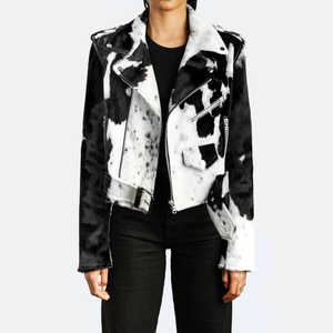 Chaqueta de pelo de vaca de invierno para hombre de diseño superior con cuello levantado manga completa 100% cuero de alta calidad personalizable precio razonable - Product Image 1