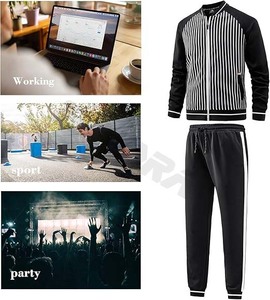 Ensemble de survêtements coupe-vent en nylon et polyester léger de meilleure qualité pour hommes avec logo personnalisé et fermeture éclair grande taille pour la saison de printemps - Product Image 5