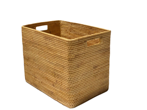 Práctica cesta de almacenamiento tejida de ratán con tapa para el hogar, oficina, ropa sucia, desechos, almacenamiento de Juguetes - Product Image 2