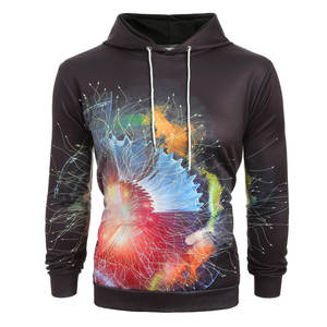 Sweat-shirt et sweat à capuche imprimés par sublimation pour hommes, résistant à la décoloration et en tissu doux, coupe athlétique, vêtements de sport en polyester, OEM/ODM - Product Image 1