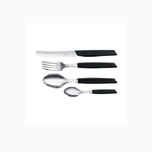 Argent Fini Unique Designer Noir Couleur Poignée Couverts De Mariage Argenterie En Acier Inoxydable Fourchette Cuillère Couverts Ensemble - Product Image 1