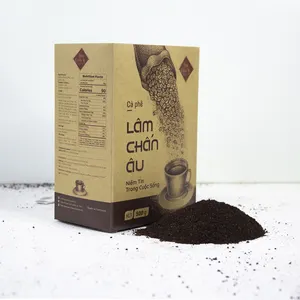 אבקת קפה טעם ייחודי כהה קפה טחון טחון לטווח ארוך פולי קפה קלוי ייצור OEM/ODM