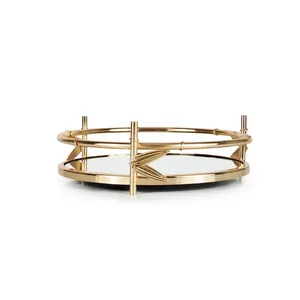 Plateau en métal fait main avec plateau en métal fait main tendance pour la décoration intérieure mondiale, plateau en métal pour les acheteurs d'exportation mondiaux, plaqué, sécurisé par Zahid - Product Image 1