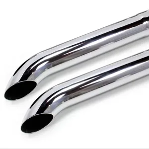 Universal Heavy Duty Truck Exhaust System 4"*36" Chrome Arc Pipe Muffler Exhaust Pipe Heavy Duty Truck Exhaust System