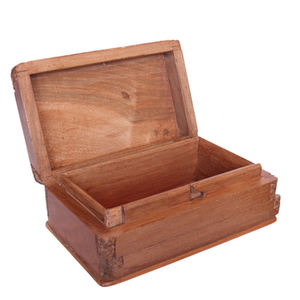 Boîte de rangement de bijoux en bois faite à la main couleur marron qualité supérieure pierres précieuses boîte à bagues artisanat élégant inde stockage parfait - Product Image 4