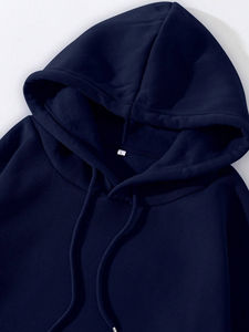 Ensemble de survêtement de course pour homme, sweat à capuche et pantalon de survêtement avec poche kangourou et cordon de serrage, 100% coton, hiver - Product Image 4