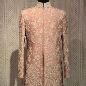 Elegante bordado pesado Sherwani con zapatos a juego nueva ropa de fiesta de boda para vestido hermoso transpirable de talla grande - Product Image 1