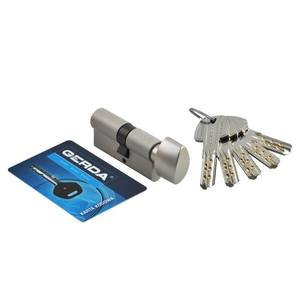 Cylindre de porte Système Gerda PRO (WKM4) 35K/50 avec bouton, Nickel, Classe 6 D - Product Image 1