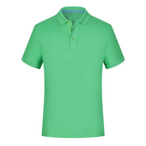 เสื้อโปโลแขนสั้นสำหรับผู้ชายเสื้อคอปกแบบถักระบายอากาศได้ดีปักลายสีทึบออกแบบได้ตามต้องการ - Product Image 3