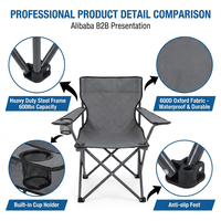 Chaise de plage pliable légère avec logo personnalisé, équipement de loisirs de plein air portable pour le camping et les pique-niques