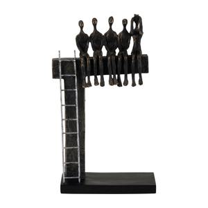 Artistic Black Metal Human Figurine Sculpture With <b>Ladder</b> Elegant Modern Table <b>Decor</b> Symbolizing Unity And Team Spirit - Product Image 1