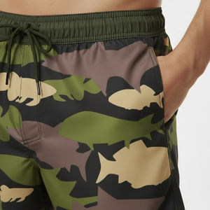 Shorts unisexes personnalisés en polyester 100 % respirant, séchage rapide, extensible dans 4 directions, protection solaire UPF 50+, taille mi-haute avec cordon de serrage - Product Image 5