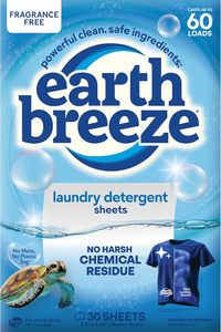 Hojas de Detergente para Ropa Earth Breeze Sin Fragancia – 60 Lavados - Product Image 3