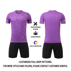 Conjunto de Camiseta y Pantalones Cortos Deportivos Transpirables con Estampado Digital Sublimado, Uniforme de Fútbol de Alto Rendimiento, Secado Rápido, Elástico en Cuatro Direcciones, para Verano - Product Image 3
