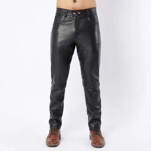 Dernier style de pantalons en cuir pour hommes à vendre Meilleure qualité avec design personnalisé Pantalon en cuir respirant à bas prix Meilleure vente - Product Image 1