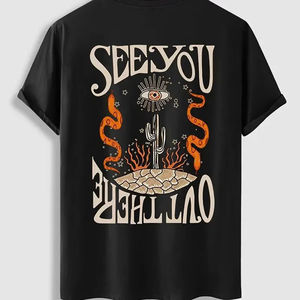 Camiseta con gráfico Vintage, ropa de calle informal con estampado de ojos del desierto, camiseta de manga corta para hombres y mujeres, traje de verano de gran tamaño, Top de moda - Product Image 5