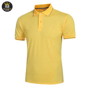 Hombres con estilo transpirable para Polo Camisetas Logotipo personalizado Impreso Patrón sólido Tejido de punto ecológico - Product Image 3