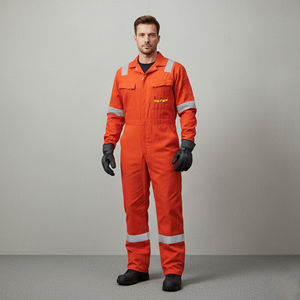 hi vis coverall breathable construction daily wear professional coverall bright tone durable material workwear coverall - Product Image 1