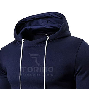 2025 nueva llegada sudaderas con capucha para hombre 100% algodón mezclado básico patrón sólido para invierno - Product Image 4