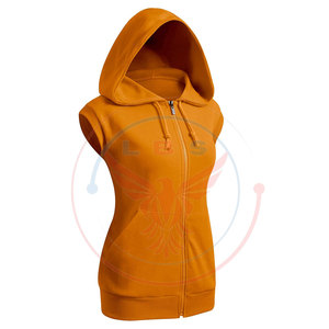 Hoodies sans manches pour femmes, coupe-vent, décontractés, hiver, avec logo sur le devant, tissu polaire de haute qualité - Product Image 2