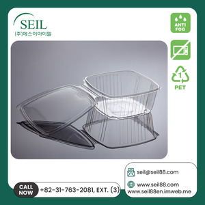 Envases de plástico con bisagras para llevar de forma cuadrada a granel de calidad superior a precio de venta al por mayor para alimentos con tamaño personalizado (con bisagras) - Product Image 4