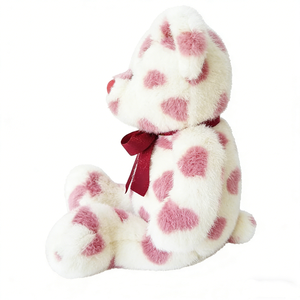 Lindo Oso de Peluche para el Día de San Valentín - Regalo Romántico Perfecto, Oso de Peluche con Patrón de Corazón y Nariz Rosa para Niños - Product Image 4