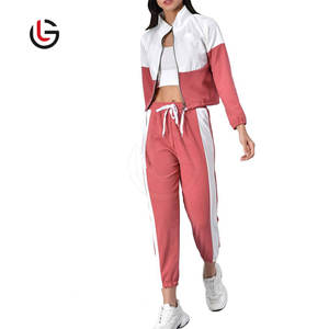Chándal de algodón y poliéster de manga larga para mujer, chándal 2025 de la mejor calidad, ropa informal de moda para mujer, chándal rosa para adulto - Product Image 4