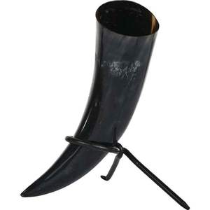 Cuernos de bebida vikingos vintage con soporte de cuerno hecho de fabricante de cuernos de búfalo y exportador de India para fiesta de Navidad - Product Image 5