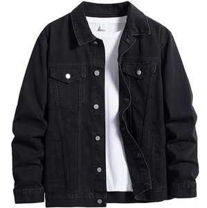 เสื้อแจ็กเก็ตผ้าเดนิมขนเฟอร์ให้ความอบอุ่นสำหรับผู้ชายเสื้อผ้าแนวสตรีทแบบเข้ารูปเสื้อโค้ทแบบกระดุมเม็ดเดียวกระเป๋าหน้าอกทันสมัยออกแบบโลโก้ได้ตามต้องการ - Product Image 4