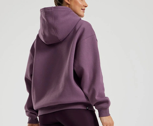 Alta calidad 100% algodón 400 GSM Heavyweight Hoodie para mujer ropa informal transpirable logotipo personalizado color sólido sudaderas con capucha para mujer - Product Image 3