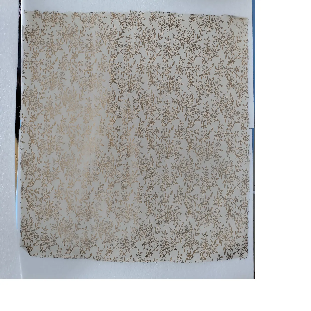 Layar sutra buatan kustom cetak kertas lap katun buatan tangan dengan desain bunga warna tunggal untuk sampul jurnal dan pembungkus Hadiah