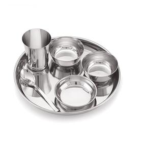 Plateau de nourriture Thali en acier inoxydable jetable de haute qualité meilleur ensemble de dîner de vente pour la maison hôtel mariage utilisation - Product Image 4
