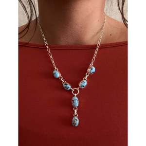 Ensemble de bijoux Shirley Henry, collier Lariat en turquoise Golden Hills et argent sterling - Product Image 2