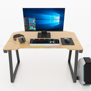GBamboo GB38013 Trapez II Leg Gaming <b>Desk</b> 70x120cm Wooden and Plastic Material Extendable MDF and Melamine Surface - Product Image 2