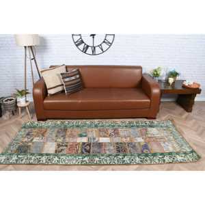 3.1x8 ft Rug, <b>Runner</b> Turkish Rug, <b>Green</b> Persian Rug - Product Image 2