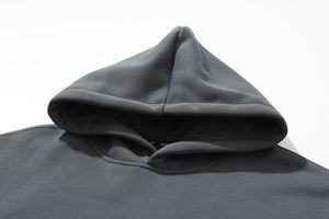 Sudaderas con capucha de lana de mezcla de algodón de punto de peso medio para hombre de gran tamaño, sudaderas de invierno con estampado de bolsillo frontal, tallas para primavera - Product Image 4