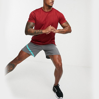 Pantalones Cortos Deportivos para Hombre, de Secado Rápido, Transpirables, 100% Algodón, Cintura Elástica, Color Sólido, en Oferta