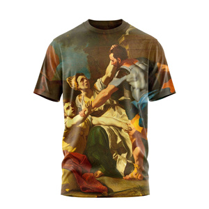 เสื้อยืดพิมพ์ซับลิเมชันสำหรับผู้ชายเสื้อยืดโอเวอร์ไซส์ผ้าโพลีเอสเตอร์100% ออกแบบโลโก้ได้ตามต้องการ - Product Image 4