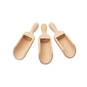 Cuillère en bois artisanale pour le rangement du garde-manger de la cuisine Mesure de servir la farine d'épices Cuillère écologique avec poignée arrondie - Product Image 1