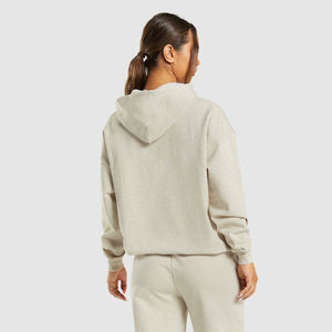 Sudaderas con capucha extragrandes de calidad superior para mujer, Sudadera con capucha de talla grande de proveedor con logotipo personalizado de poliéster y algodón polar de 400gsm para invierno - Product Image 2