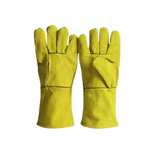 Guantes DE SEGURIDAD DE CUERO personalizados para hombre, algodón suave con transferencia de calor impermeable, precio al por mayor para pistola, guantes de soldadura de Palma - Product Image 4