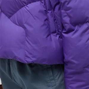 Veste matelassée légère en toile, col montant, fermeture éclair, logo frontal, imperméable, respirante, à capuche, prix bas en vente - Product Image 6