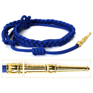 Vente en gros d'uniforme d'officier tactique noir accessoires or deux pointes confortable matériel de fil de métal uniforme d'aiguillette d'officier - Product Image 3