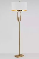 Lampadaire d'angle moderne à facettes de luxe de bonne qualité pour hôtel maison salon décoration lampadaire avec abat-jour blanc